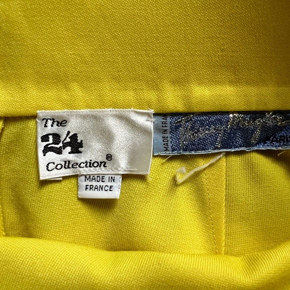 VTG. Thierry Mugler yellow wool pencil skirt The 24 collection women's S France - Picture 7 of 9